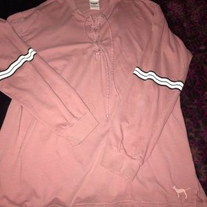 VS pink pull over sweat shirt